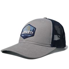 カーハート キャップ Carhartt Canvas Mesh Back Outdoor Patch Cap キャンバス メッシュバック アウトドア キャップ メンズ カーブバイザー  キャンプ 男女兼用 ロゴ キャップ Asphalt AH5364-M