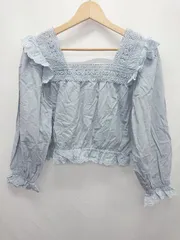 ◇ ●美品● ⊂ DAY CLOSET デイ クローゼット オフショル 長袖 カットソー サイズ表記なし くすみブルー レディース E  【1503040002106】