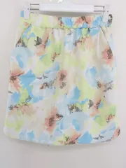 ◇ ◎ SLOBE IENA スローブ イエナ タグ付き 総柄 ミニ 台形 スカート ベージュ系 マルチ レディース  【中古】 【1206240006232】