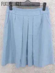 ◇ ROPE ロペ 膝丈 プリーツ スカート 38 ブルー * 1002798798519 【中古】 【1002798798519】