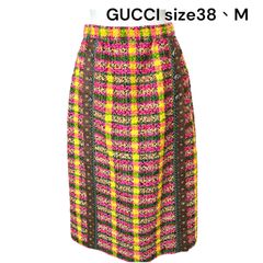 セール価格！GUCCI グリッター レインボー プリーツスカートM - メルカリ