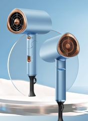 ヘアサロン 3段階風量 マイナスイオン 57℃恒温 高濃度 折り畳み 1500w パワフル乾燥 静音 速乾 軽量 大風量 コンパクト パールブルー】ヘアドライヤー 過熱防止 家庭用/サロン用/旅行用 【2025年春夏限定 収納ホルダー ドライヤー 速乾ノズル付