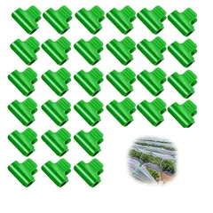 Coehaopike 30個 植物用クリップ 温室植物クリップ 支柱クリップ 直径11mm 適用 誘引クリップ 防虫ネット固定 日除けネット留め 固定 家庭菜園 ガーデニング 温室植物フィルムクランプ（ 1