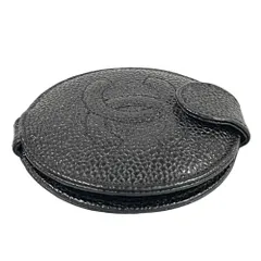 CHANEL シャネル キャビアスキン ココマーク 両面 コンパクト ミラー 正規品 / 40150