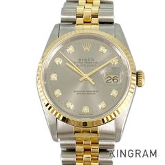 ロレックス ROLEX デイトジャスト 16233G SS YG ダイヤモンド 自動巻 メンズ 腕時計 te【中古】