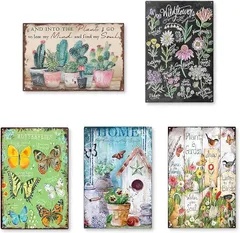 MTP & Style ブリキ 看板 ガーデニング 壁飾り 床置き プレート 庭 ガーデン ケア ワーク インテリア レトロ 雑貨 アンティーク調 ヴィンテージ風(ガーデンver3)