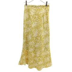 Mila Owen ミラオーウェン 花柄 ロングスカート 0 マスタード系 レディース 古着