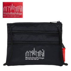 マンハッタンポーテージ Manhattan Portage ショルダーバッグ トリプル ジッパー ポーチ 小物入れ ロゴ フェス サコッシュ 軽い レディース メンズ triple zipper pouch