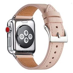 【送料無料】ピンクの砂/シルバーバックル_38/40/41mm コンパチブル Apple Watch バンド 本革製 レザーを使い、iWatchSE、Serie