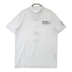 サイズ：5 PEARLY GATES パーリーゲイツ 2025年モデル ハイネック半袖Tシャツ  ホワイト系 [240101497947] ゴルフウェア メンズ ストスト サイズ：5 PEARLY GATES パーリーゲイツ 2025年モデル