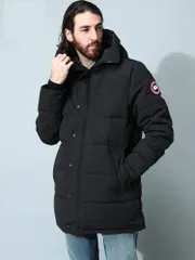 カナダグース メンズ ダウン CANADA GOOSE ブランド ダウンジャケット アウター ブルゾン フード ロゴ 刺繍 Carson Parka CG2079M (ブラック)