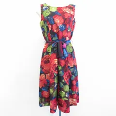 エムズグレイシー M'SGRACY ワンピース ノースリーブ  総柄 リボン a946914