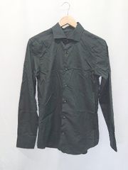 ◇ ●美品● Θ garsonwave ギャルソンウェーブ コットン100% 長袖 シャツ サイズL ブラック メンズ E  【1506180005860】