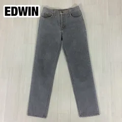 EDWIN USA エドウィン USA製 ダメージ デニムパンツ ジーンズ サイズ30 グレー 総丈100cm ウエスト72cm 股上27cm 股下74.5cm ワタリ24cm 裾幅16.5cm【古着】