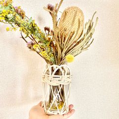 籐（ラタン）花瓶　フラワーベース　M