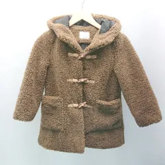 ■ ZARA KIDS キッズ 厚手 軽量 両サイドポケット ファスナーなし 長袖 コート サイズ8 ブラウン レディース E  【1307120034922】
