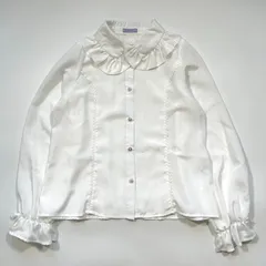 美品 アクシーズファム カワイイ ブラウス フリル レース ホワイト M