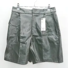 ◇ Θ◎●未使用● GU ジーユー フェイクレザー ハーフパンツ サイズL ブラック レディース E  【1501160049940】