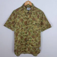 PENFIELD ペンフィールド シャツ 総柄 迷彩柄 アースカラー グリーン Mサイズ メンズ 古着 アメカジのサムネイル