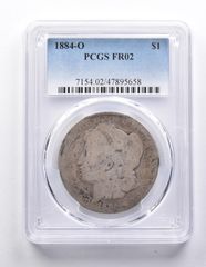 FR02 1884-O モルガン銀貨 PCGS ローボール 