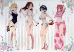 [중고] 포스터 A3 클리어 포스터 집합 (수영복과 그녀) [추첨 당당한 그녀, 빌릴 온라인 복권 수영복과 그녀] C-5 상