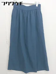 ◇ ADAM ET ROPE アダムエロペ サイドジップ スリット 膝下丈 フレア スカート サイズ36 ネイビー レディース  【1109300001027】