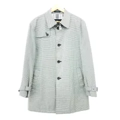 BURBERRY BLACK LABEL バーバリーブラックレーベル ステンカラー コート サイズ:L  ブラック  メンズ 千鳥格子 裏地ノバチェック　241005004958