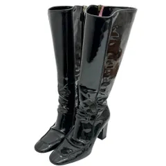 セリーヌ CELINE ロングブーツ 36.5 CELINE セリーヌ ロングブーツ レディース36 ブラック レザー