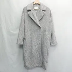 ◇ archives フロントボタン　ウール混合　シンプル　大人 長袖 ロングコート サイズM グレー系 レディース E  【1505130000719】