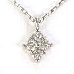 K10WG　ネックレス　necklace　ダイヤ　総重量約0.7g　約40cm