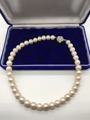 【真珠鑑別書付き】白蝶真珠ネックレス　白蝶貝南洋パールネックレス  9.5－11.0mmup