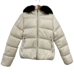 良品 DUVETICA デュベティカ ADHARA フォックスファー フーデッド ダウンジャケット 38 オフホワイト レディース 古着 中古 USED