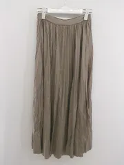 ◇ classicalelf クラシカルエルフ 光沢 ロング プリーツ スカート サイズM ベージュ系 レディース E  【1303280006823】