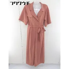 ◇ w closet ダブルクローゼット 開襟 半袖 ワイドパンツ オールインワン サイズF ピンク系 レディース  【1109240001743】のサムネイル