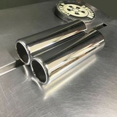 マフラーカッター JPT212×２本 クローム ペンシル エキゾースト チップ USカスタムパーツ 直輸入品 マフラー