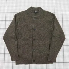 ◇ ⊇ UNIQLO ユニクロ 防寒性良好 長袖 ニットカーディガン サイズS ブラウン系 メンズ E  【1509100032618】