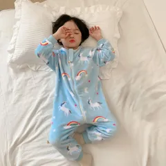 ☆ タイプF ☆ 90cm ☆ キッズ スリーパー pk001 パジャマ キッズ オールインワン スリーパー ルームウエア 寝袋パジャマ 部屋着 寝巻き 寝間着 長袖 柔らか 防寒 保温 ファスナー開閉 ベビー服 子供服 かわいい カワイイ 秋 冬