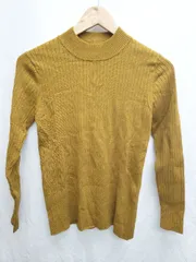 ◇ ⊇ URBAN RESEARCH DOORS アーバン リサーチ ドアーズ リブ 長袖 ニット セーター サイズOne キャメル系 レディース P  【1409090027840】