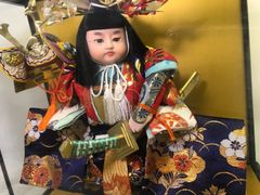 五月人形 伝統的な武士の衣装　橋弁慶 清宝作　日本人形 　ガラスケース付き ✨精巧・力作✨ 武者人形 五月人形「橋弁慶」ガラスケース入り 高さ約