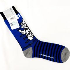 新品 小物-靴下 日本製 FREE サイズ ブルー カステルバジャック メンズ カジュアル 男性 40代 50代 60代 70代 80077