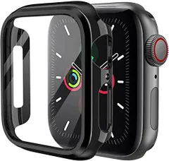 41mm_光沢のブラック 2023強化版AMAPC for Apple Watch ケース Apple Watch Series 987 41mm 用 ケース 一体型 apple watch 用 カバー アップルウォッチ ケース 耐久性 傷防止 Apple W