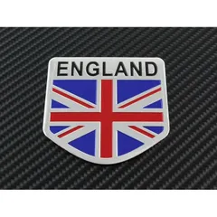 アルミ製 ユニオンジャック エンブレム 汎用 英国旗 ENGLAND イングランド 両面テープ ステッカー ドレスアップ【カー用品のお店BeeTech】車用品 カーアクセサリー おしゃれ 女性 男性 人気 カーアクセ 小物のサムネイル