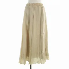 マッキントッシュ ロンドン MACKINTOSH LONDON フレアスカート プリーツ リネン 38 M ライトべージュ /EE