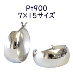 Carat Pt900 プラチナ 中折れ式 フープピアス ペアシェイプ - メルカリ