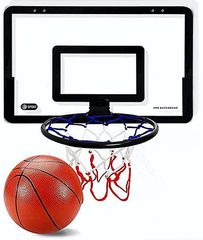 TradeWind バスケットゴール バスケットリング ネット ボード 壁掛け シュート練習 ボール エアポンプセット ミニサイズ( 黒40cm,  40x26cm)