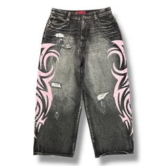 ★人気★【JADED LONDON】ピンクブレードXLコロッサスジーンズ Pink Blade XL Colossus Jeans - WOMEN | Jaded London | Clothing
