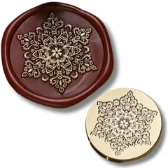 【冬シリーズ 雪 結晶】シーリングスタンプ ヘッド シーリングワックス 封蝋 (雪の花の結晶) [雪の花の結晶]