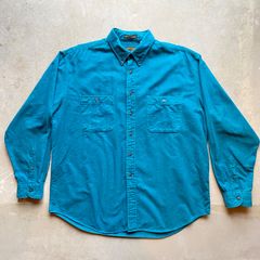 Eddie Bauer　エディーバウアー　ターコイズブルー　ネルシャツ