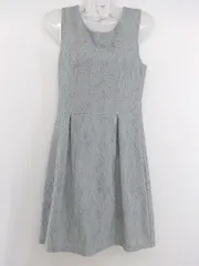 ◇ Lace Ladies フォーマル 総レース ノースリーブ ミニ ドレス ワンピース サイズM サックスブルー系 レディース E  【1303140024653】