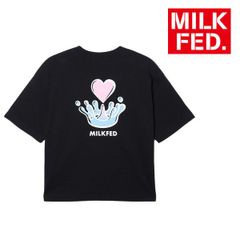 tシャツ Tシャツ ミルクフェド milkfed MILKFED WATER CROWN S/S TEE 103241011002 レディース ブラック 黒 ティーシャツ ブランド ティシャツ 丸首 クルーネック おしゃれ 可愛い ロゴ